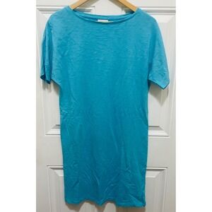 J.Jill‎ T-Shirt Dress Casual Short Sleeve Knit Comfy Blue XS